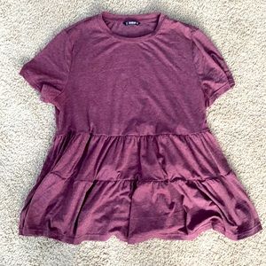 Maroon Flowy Top